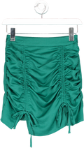 Superdown Green Xio Ruched Mini Skirt UK XS