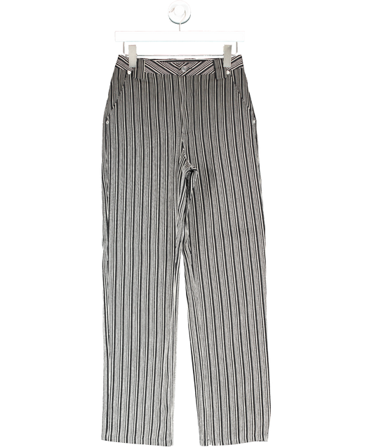 4th & Reckless Seymour  Black Striped Denim Trousers UK XS