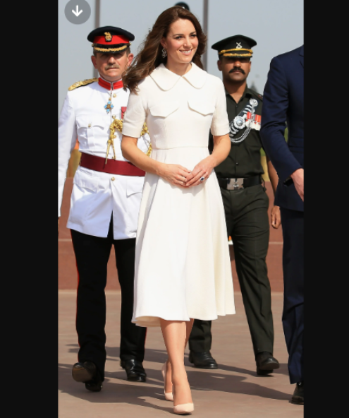 Emilia Wickstead Cream Alice Double-crepe Midi Dress UK 8