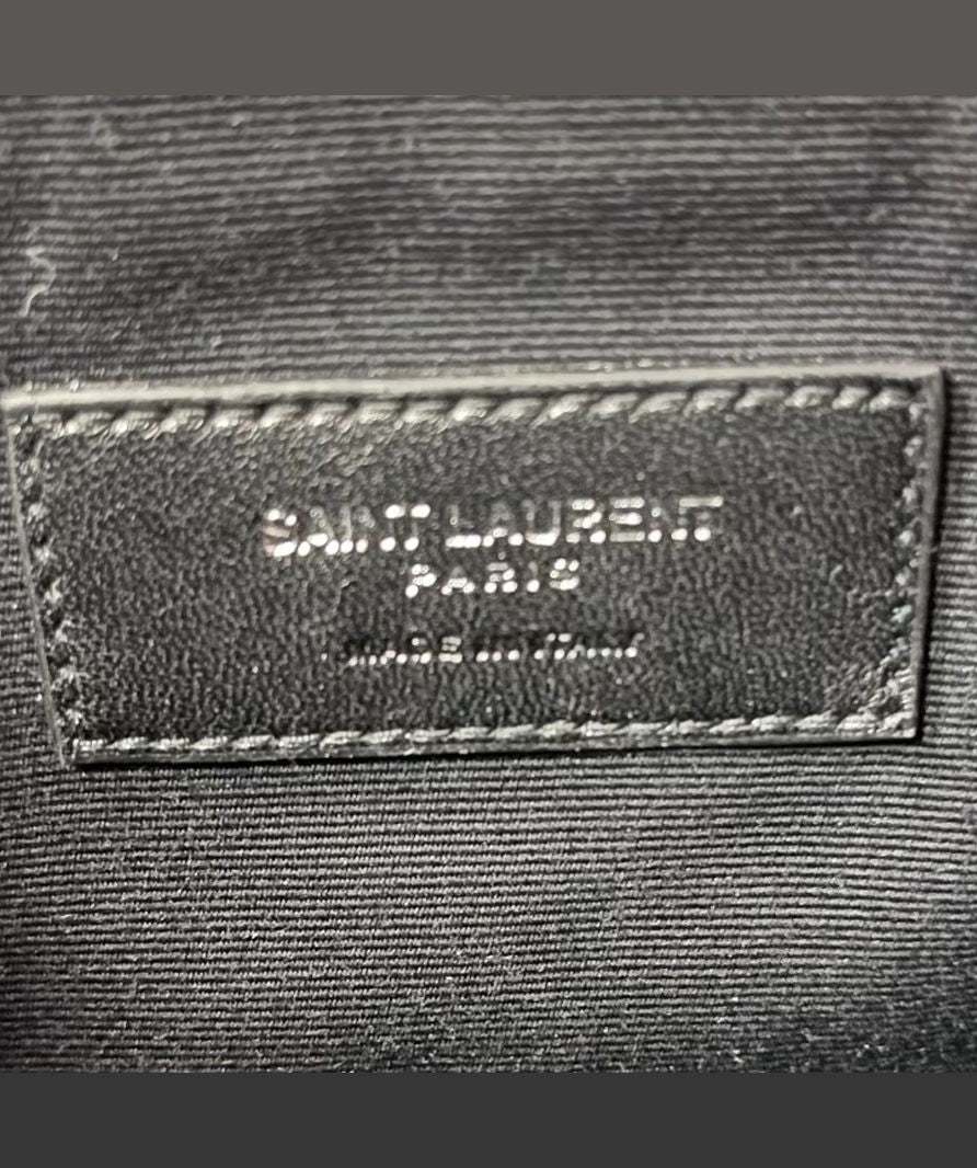 Saint Laurent Black Calfskin Leather Quilted Medium Loulou Monogram
