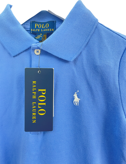 Polo Ralph Lauren Pleated Embroidered Polo Player Polo Dress Blue Bnwt 5 Years