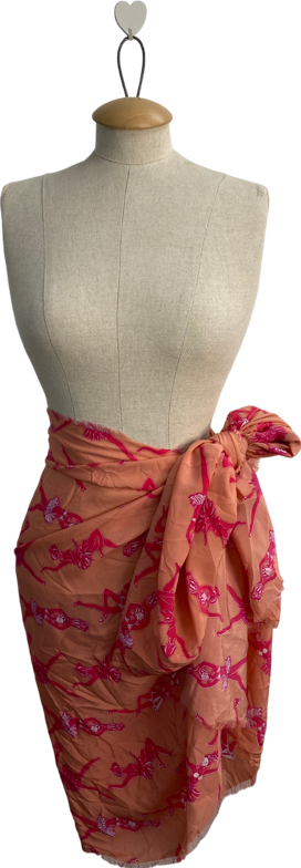 Lottie B Mustique Orange Fruit Punch Silk Sarong One Size