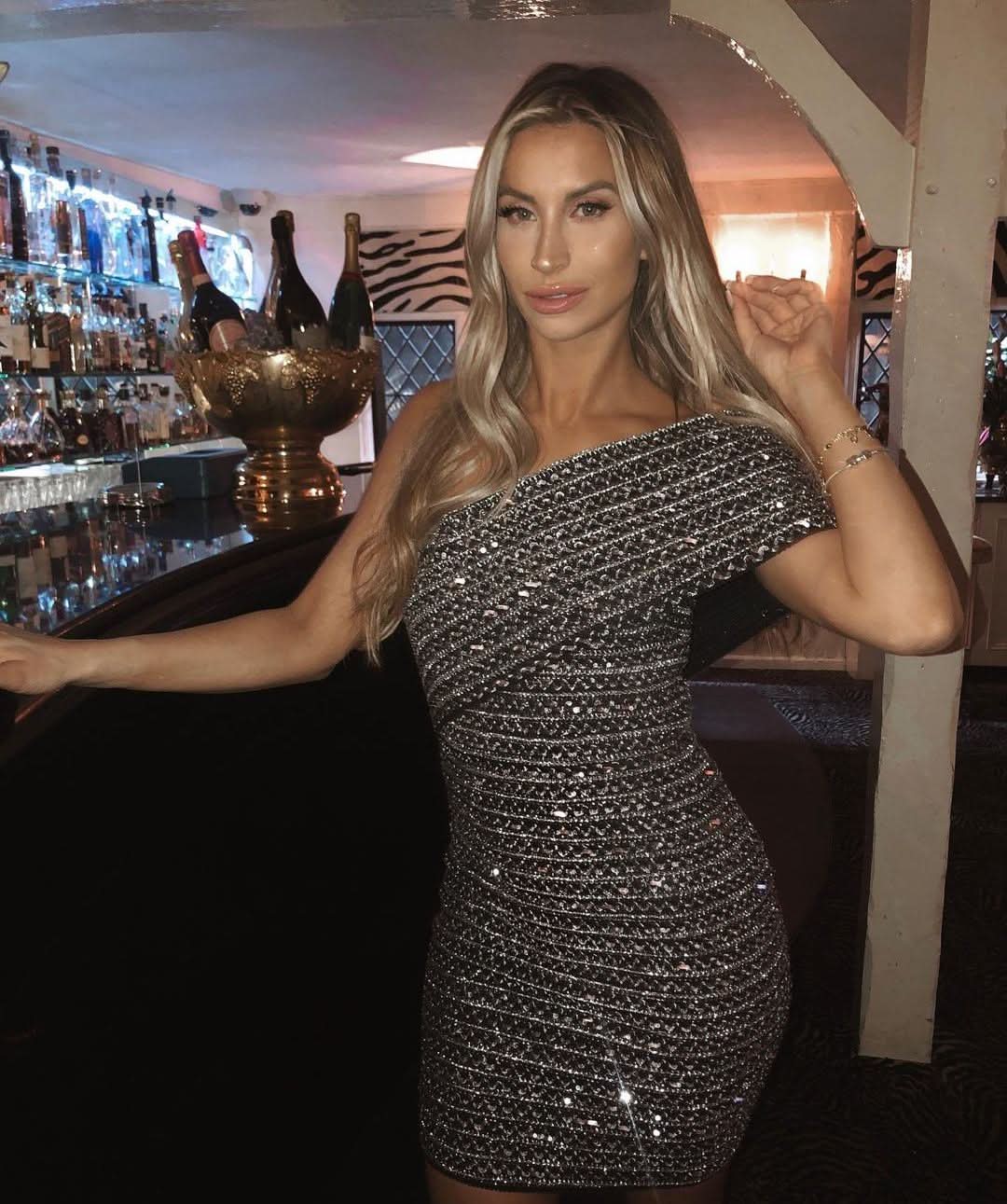 Souki Belair Metallic Silver Sequin Chicago Mini Dress UK L