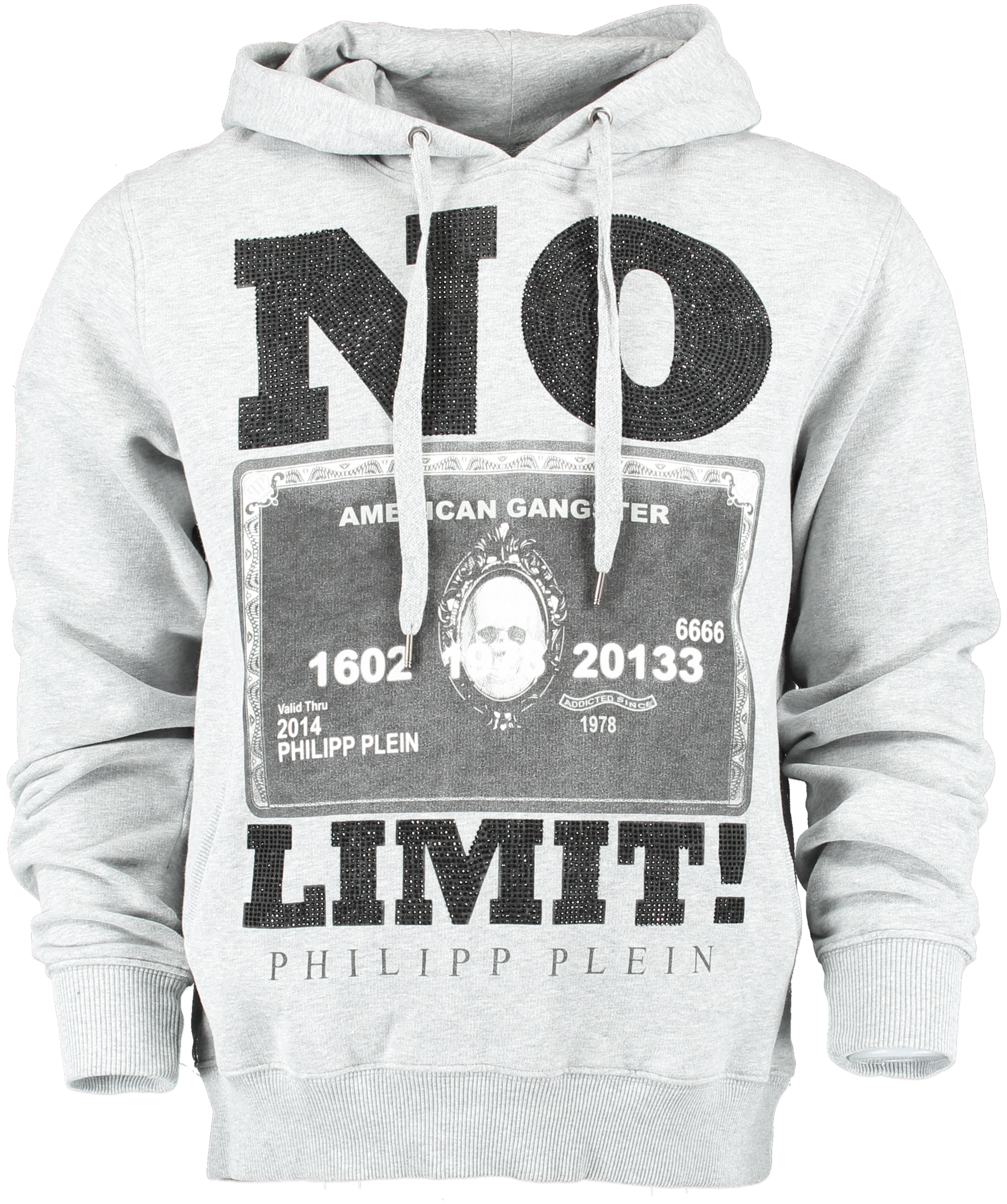 Philipp Plein Grey No Limit Hoodie UK S