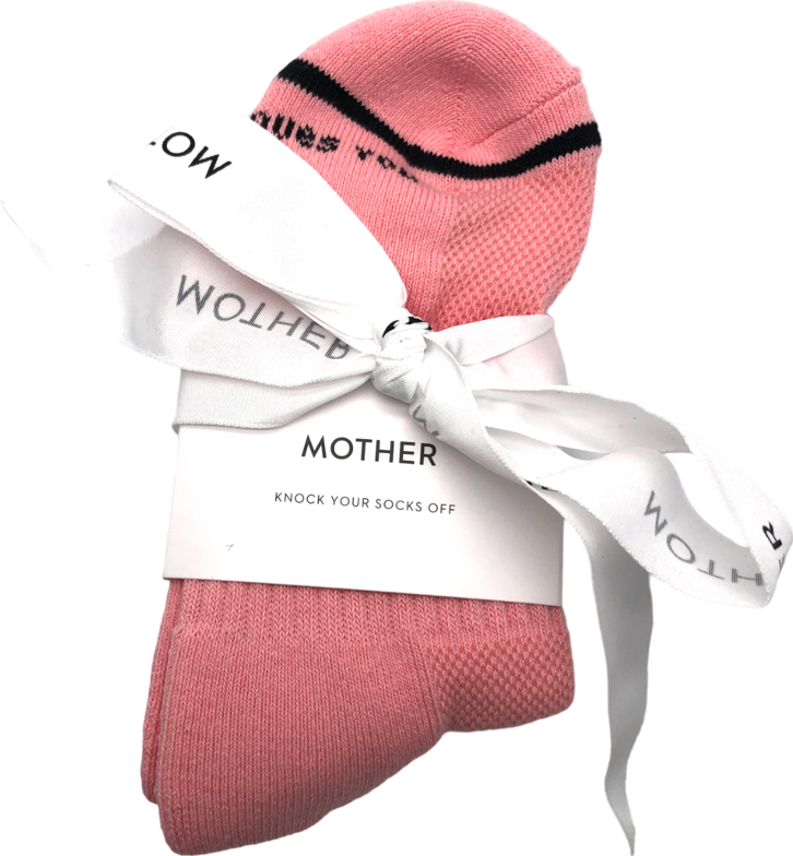 Mother Denim Pink Baby Steps Mother F*cker Socks One Size