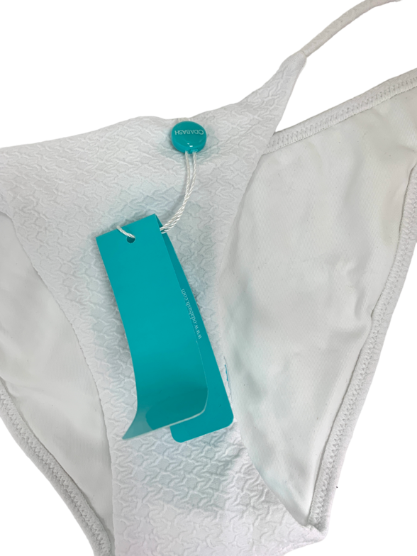 Melissa Odabash White Livorno Weave Hipster Bikini Bottoms UK XS/S