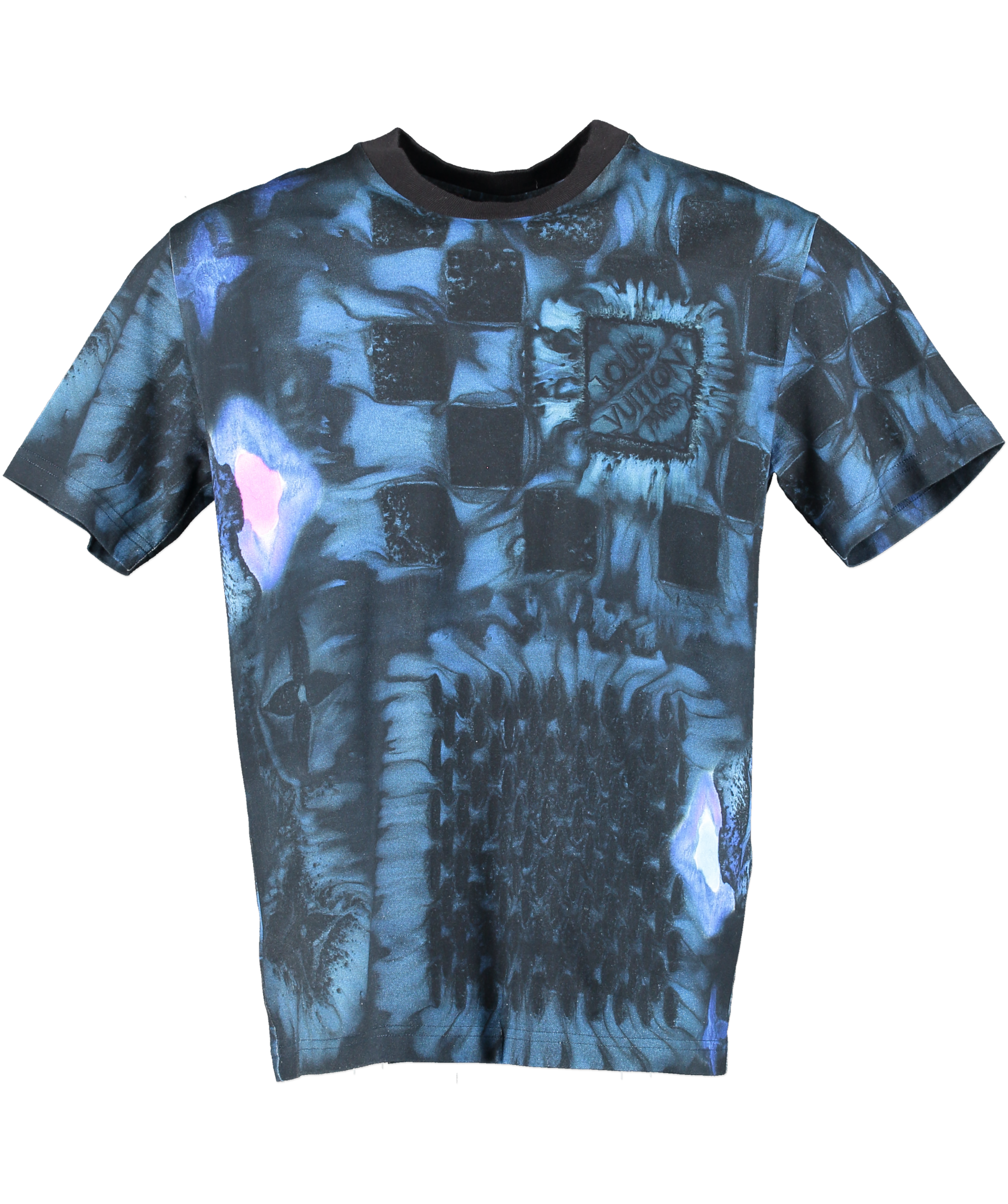 Louis Vuitton Blue LOGO PRINT T Shirt UK M
