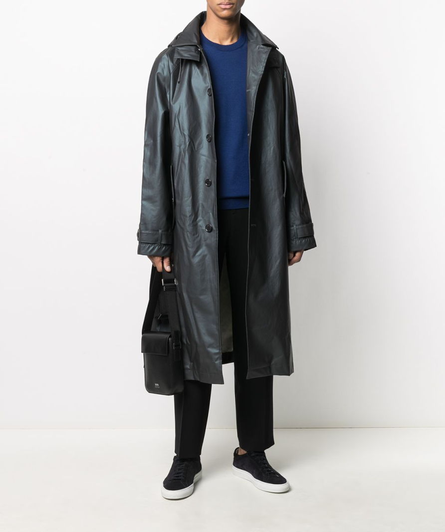 Filippa K Black Windsor Raincoat UK 5XL