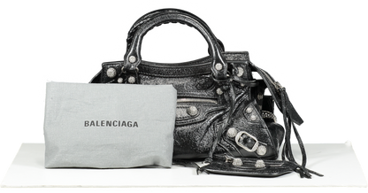 Balenciaga Crystal Embellished Neo Cagole Handbag Xs Black One Size