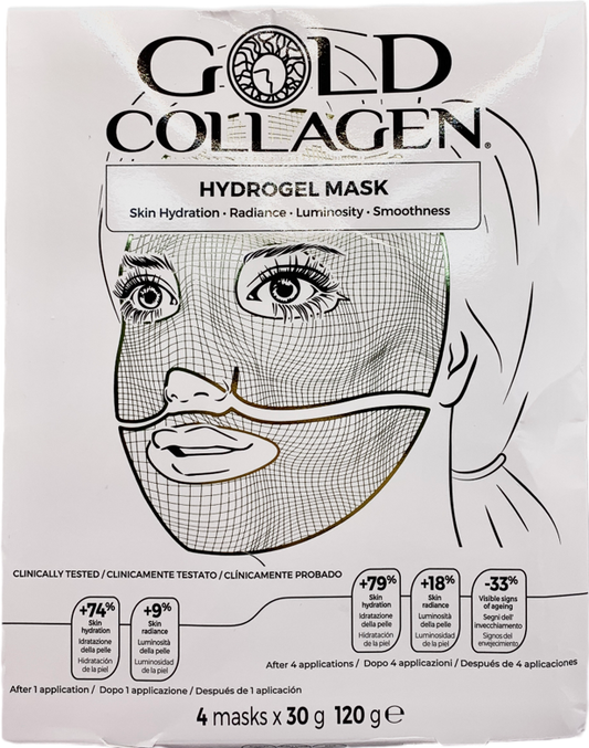 Gold Collagen Hydrogel Mask Set 4 masks x 30g