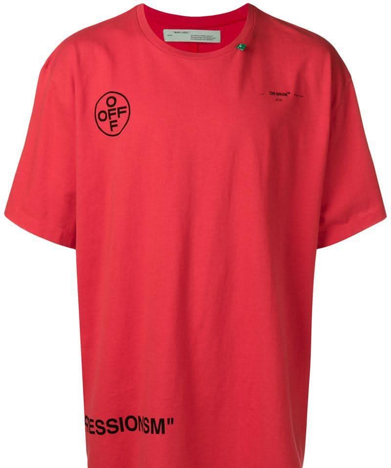 Off-White Red Stencil T-shirt UK M