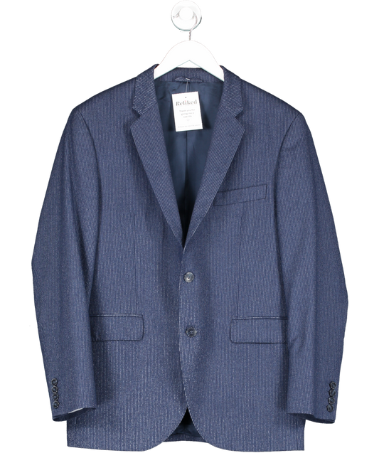 Hackett Blue Flannel Pinstripe Suit Jacket UK 42" Chest